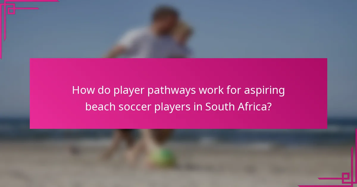 How do player pathways work for aspiring beach soccer players in South Africa?